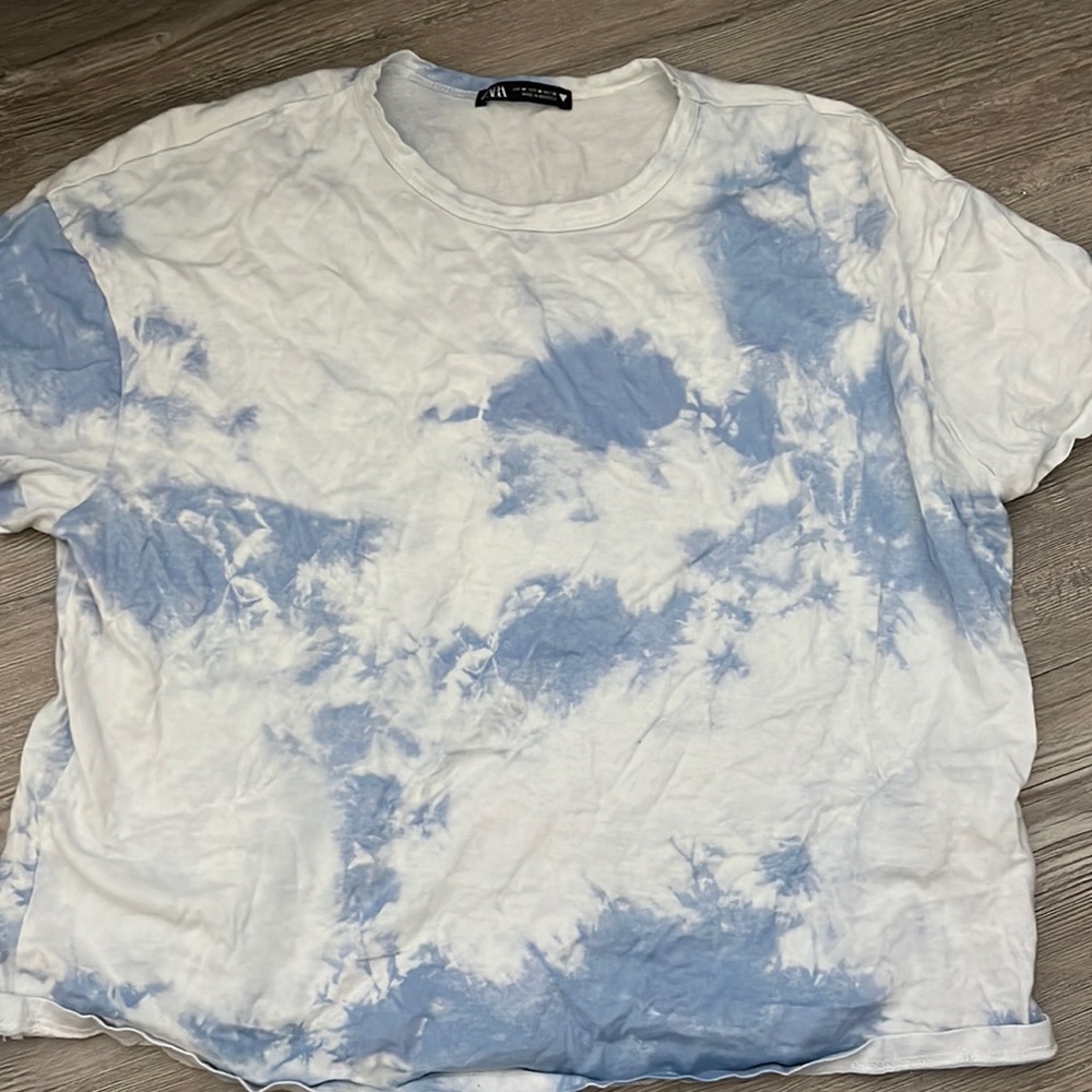 shorter zara shirt tie dyed